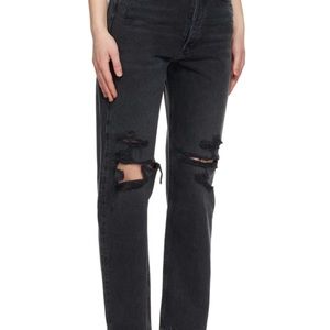 AGOLDE Black 90's Mid-Rise Loose Fit Jeans